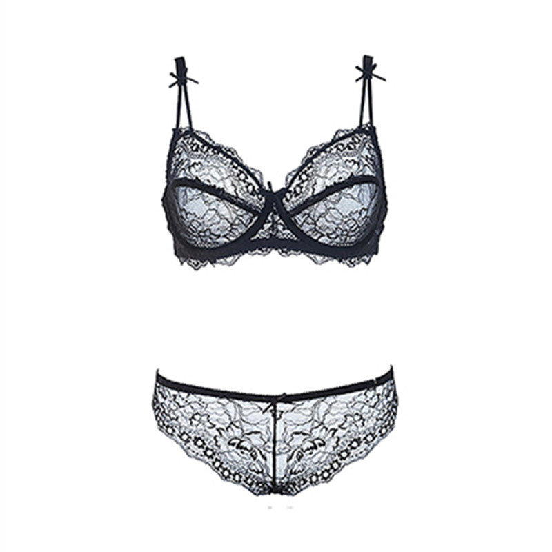 Transparent bra and panty set