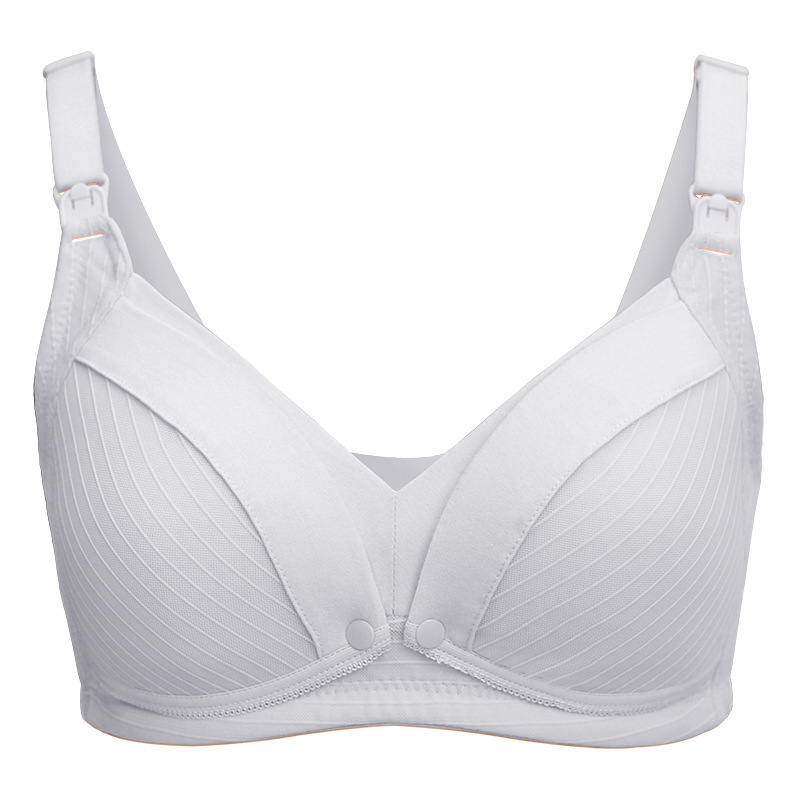 Nursing Bra Feeding Without Rims Gathered Cotton Milk Maternity Underwear - Image 4