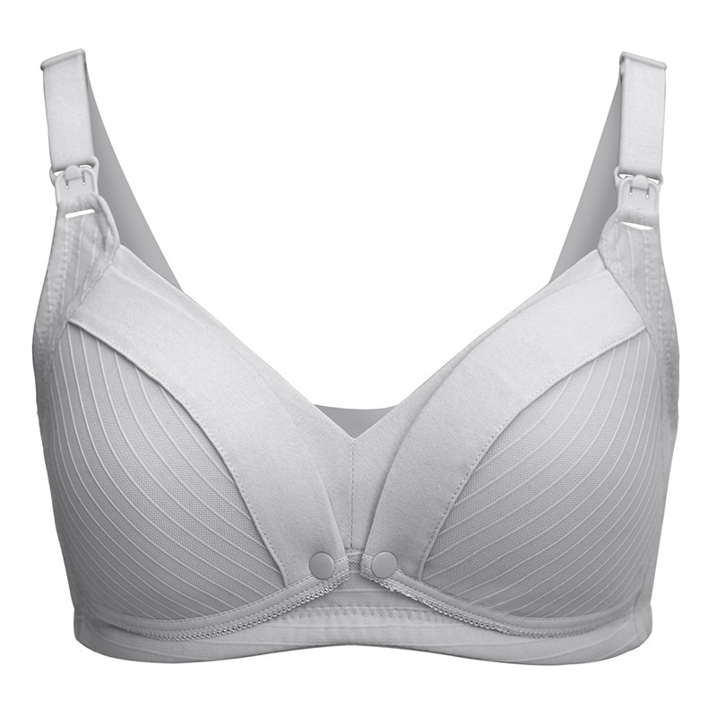 Nursing Bra Feeding Without Rims Gathered Cotton Milk Maternity Underwear - Image 3